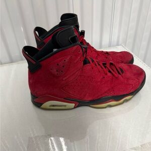 Jordan 6 Toro Bravo men’s size 12 Red and Black High-Top Sneakers
